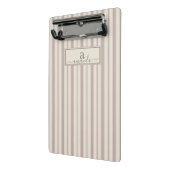 Mini Porte-bloc Rayure rustique initiale beige et taupe de ferme (Angle2)