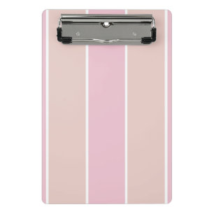 Mini Porte-bloc Rayure verticale rose pâle et beige