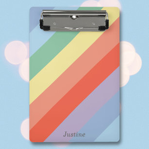 Mini Porte-bloc Rayures diagonales Pastel Rainbow