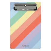 Mini Porte-bloc Rayures diagonales Pastel Rainbow (Devant)