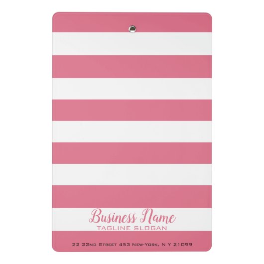 Mini Porte-bloc Rayures Modernes Rose Et Blanc (Dos)