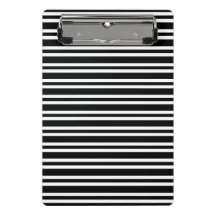 Mini Porte-bloc Rayures noires et blanches motif sans couture