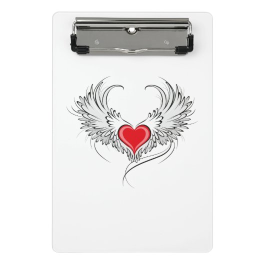 Mini Porte-bloc Red Angel Coeur avec ailes (Devant)
