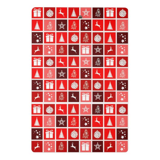 Mini Porte-bloc Red Christmas Holiday Cute Tree Reinder (Dos)