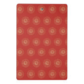 Mini Porte-bloc Red | Golden Zinnia Flower Medallions (Dos)
