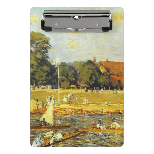 Mini Porte-bloc Regatta at Hampton Court Alfred Sisley Poster (Devant)