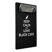 Mini Porte-bloc Restez calme et aimez les chats noirs (Incliné)