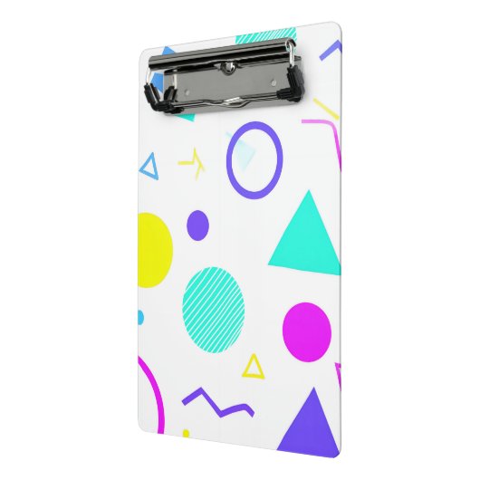 Mini Porte-bloc Retro 80s Memphis Geometric Pattern (Angle2)