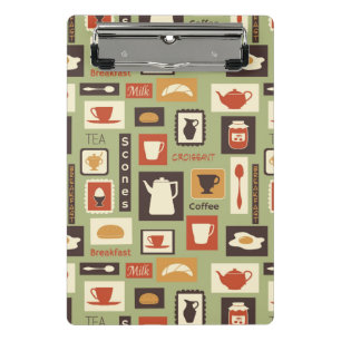 Mini Porte-bloc Rétro motif avec des plats de cuisine pour le