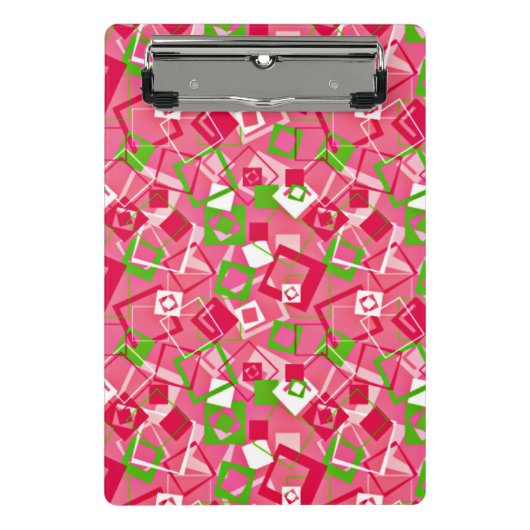 Mini Porte-bloc Retro Squares Pattern (Devant)