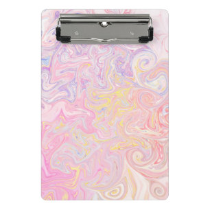 Mini Porte-bloc Rêve pastel doux Marbre Tourbillon Art abstrait