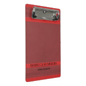 Mini Porte-bloc Revêtement en cuir rouge tendance (Incliné)