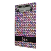 Mini Porte-bloc Rhinestone colorée avec nom personnalisé (Angle2)