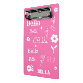 Mini Porte-bloc Rose aux fleurs blanches, Customisé (Angle2)