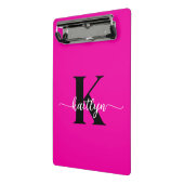 Mini Porte-bloc Rose Chaude Monogramme Noir (Angle2)