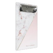 Mini Porte-bloc Rose chic or et Marbre blanc personnalisé (Incliné)