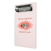 Mini Porte-bloc rose de Noël (Angle2)