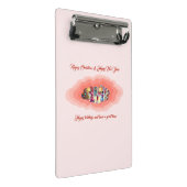 Mini Porte-bloc rose de Noël (Incliné)