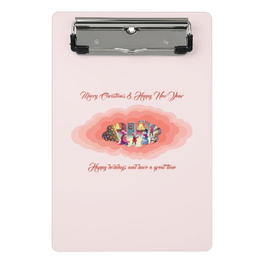 Mini Porte-bloc rose de Noël (Devant)
