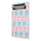 Mini Porte-bloc Rose et motif ethnique turquoise d'éléphant (Angle2)