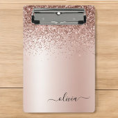 Mini Porte-bloc Rose Gold - Pailleté Rose Blush Monogramme Personn