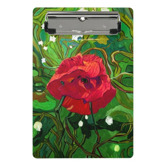 MINI PORTE-BLOC ROSE ROUGE (Devant)