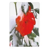 Mini Porte-bloc Rose rouge en neige (Dos)
