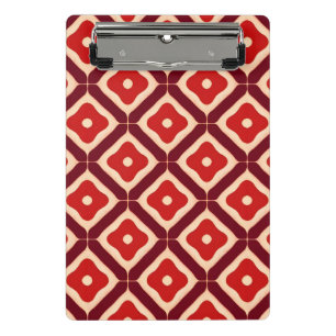 Mini Porte-bloc Rouge Abstrait Géométrique Design Minimaliste