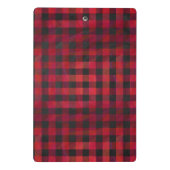 Mini Porte-bloc Rouge et noir À damiers plaid (Dos)