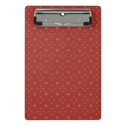 Mini Porte-bloc Rouge | Soleil Zinnia Doré (Devant)