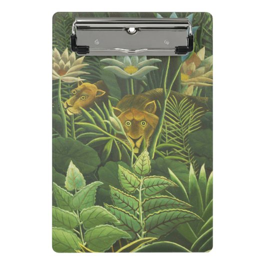 Mini Porte-bloc Rousseau Tropical Jungle Lion Peinture (Devant)