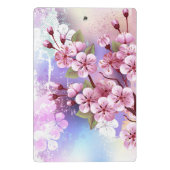 Mini Porte-bloc Sakura rose sur la peinture Arrière - plan (Dos)
