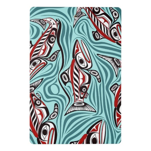 Mini Porte-bloc Saumon Haida Art Spirit Pacific Northwest Native (Dos)