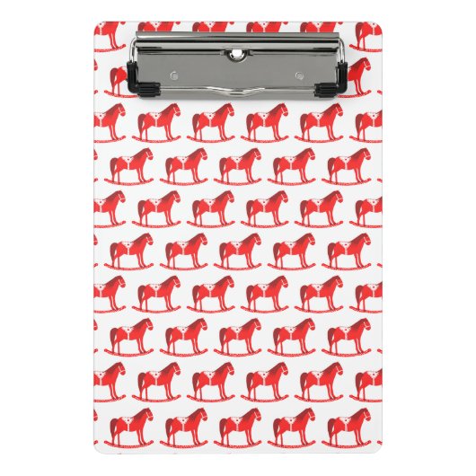Mini Porte-bloc Scandinave Noël Cheval Rocking Motif (Devant)