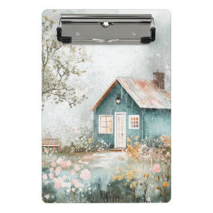 Mini Porte-bloc Scène de jardin de fleurs sauvages dans un cottage