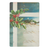 Mini Porte-bloc Scène de Noël Hiver de neige blanche (Dos)