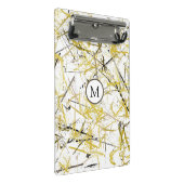 Mini Porte-bloc Scribbles Abstraits - moutarde et Brown (Incliné)