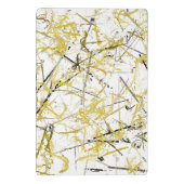 Mini Porte-bloc Scribbles Abstraits - moutarde et Brown (Dos)