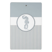 Mini Porte-bloc Seahorse Bleu Classique Nautique Élégant (Dos)