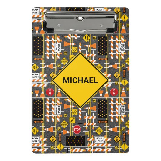 Mini Porte-bloc Signes de construction routière (Devant)