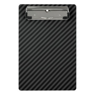 Mini Porte-bloc Simples bandes diagonales noires et fumantes noire