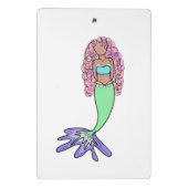 Mini Porte-bloc sirène arc-en-ciel rose bleu pourpre vert noir bou (Dos)