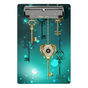 Mini Porte-bloc Skeleton Keys on Green Background