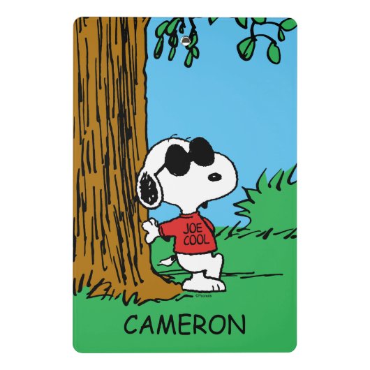 Mini Porte-bloc Snoopy "Joe Cool" debout (Dos)