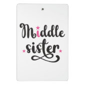 Mini Porte-bloc Soeur du Milieu, Mignonnes Étoiles (Dos)