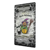 Mini Porte-bloc Sorcière, Chat, Chauve-souris et Citrouille, Bonne (Angle2)