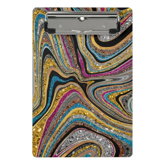 Mini Porte-bloc Sparkle Glam scintillante girly marbre art (Devant)