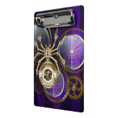 Mini Porte-bloc Spider Steampunk sur Arrière - plan pourpre (Angle2)