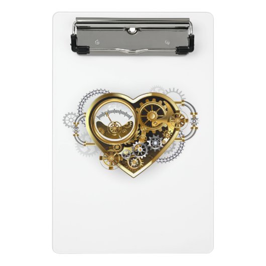 Mini Porte-bloc Steampunk Heart with a Manometer (Devant)