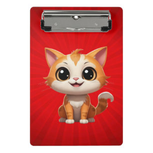 Mini Porte-bloc Style de dessin animé de chat orange mignon - 8973